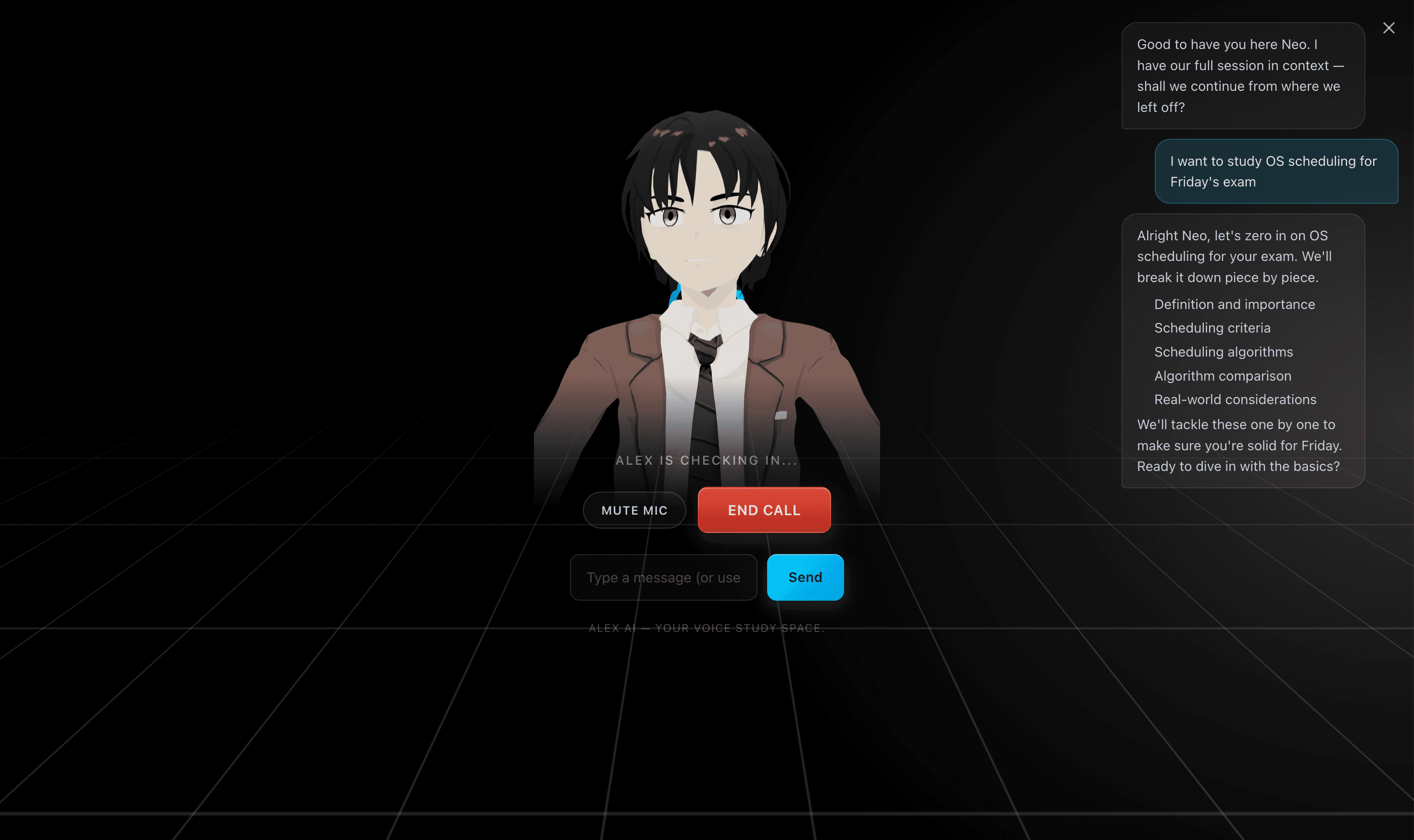 Alex AI voice mentor